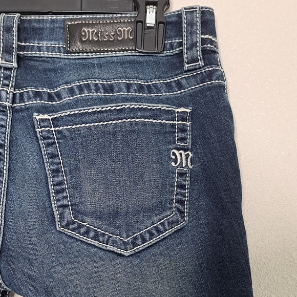Miss Me Jeans Womens Standard Skinny Straight Leg Mid Rise Blue Sz 27 Inseam 28 - Picture 2 of 15